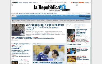 repubblica.it in 2012