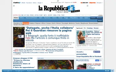 repubblica.it in 2013