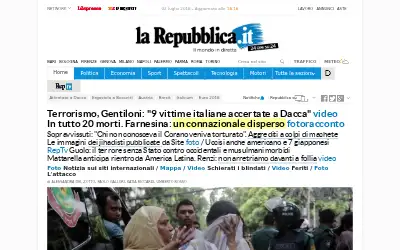 repubblica.it in 2016