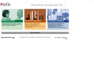 bund.de in 2005