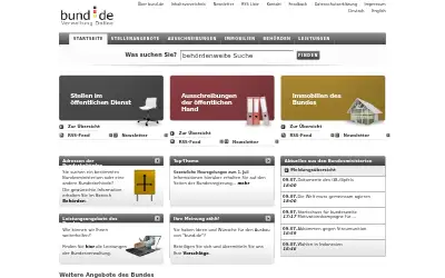 bund.de in 2009
