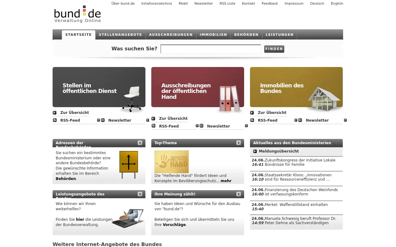 bund.de in 2014