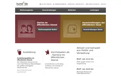 bund.de in 2018