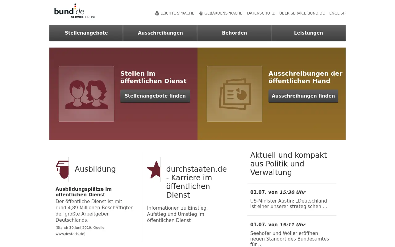 bund.de in 2021