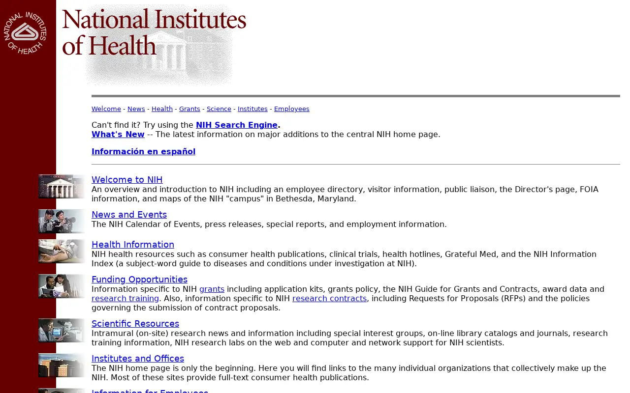 nih.gov in 1999