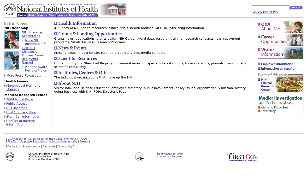 nih.gov in 2004