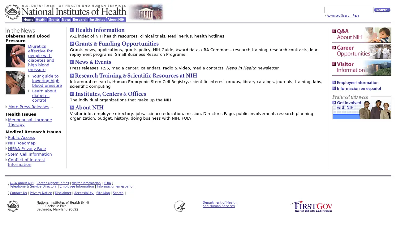 nih.gov in 2005