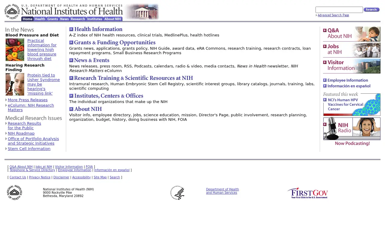 nih.gov in 2006