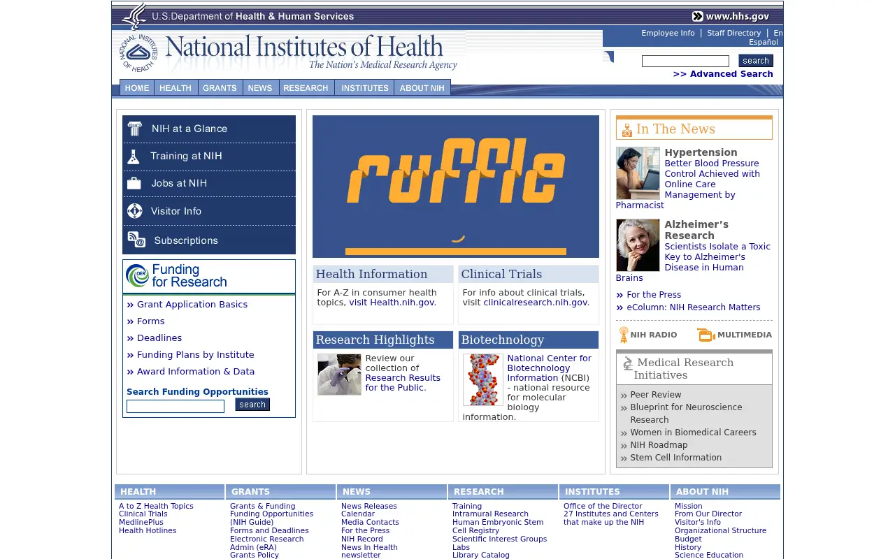 nih.gov in 2008