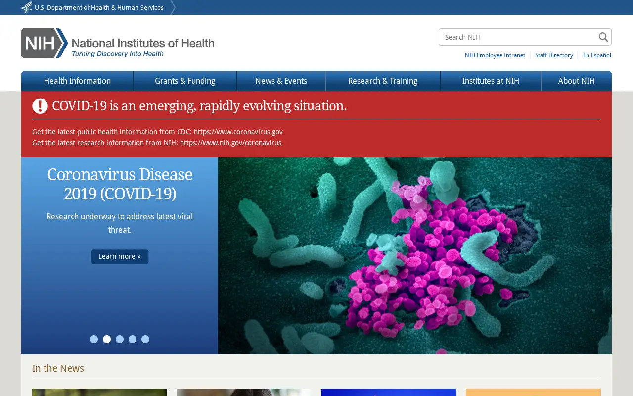 nih.gov in 2020