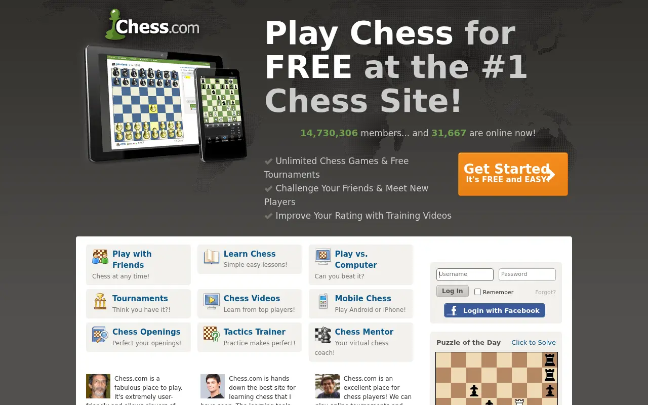 chess.com in 2016