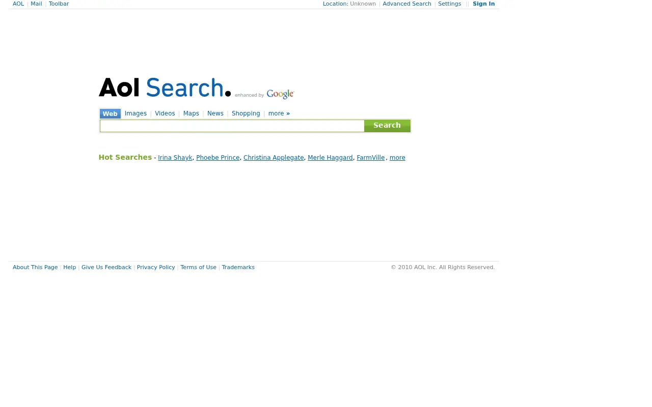 aolsearch.com in 2010