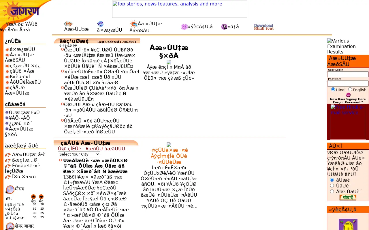 jagran.com in 2001