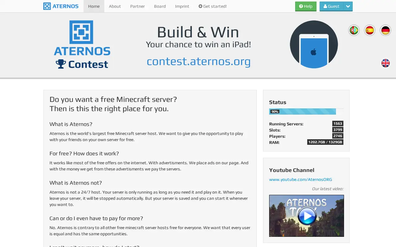 aternos.org in 2015