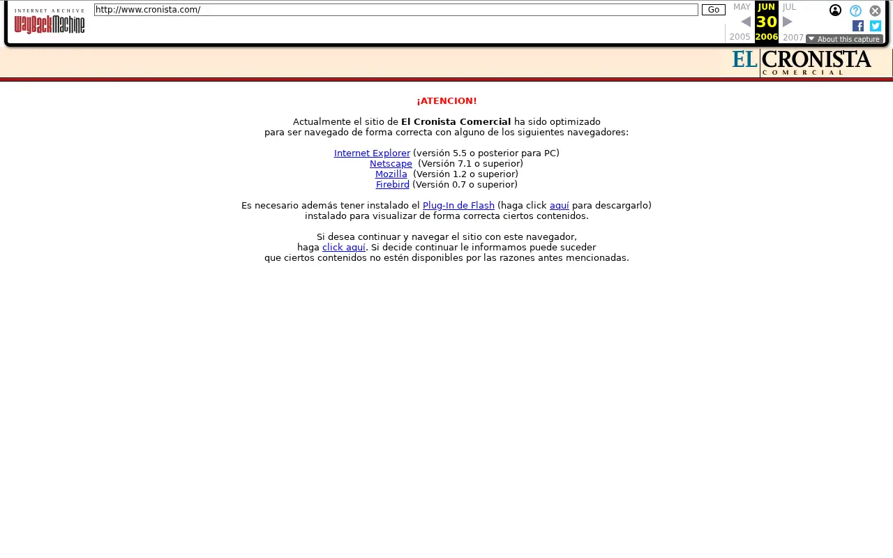 cronista.com in 2006