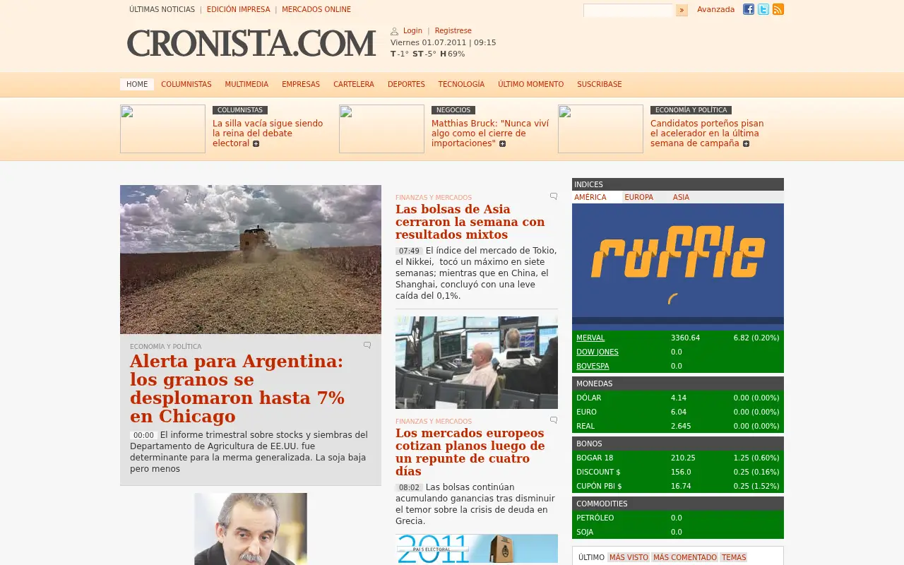 cronista.com in 2011