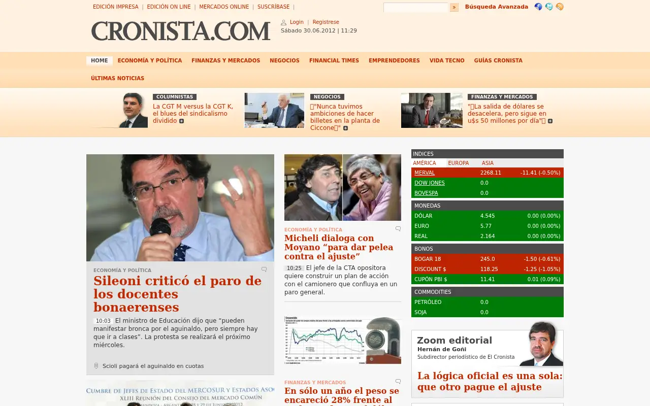 cronista.com on June 30, 2012