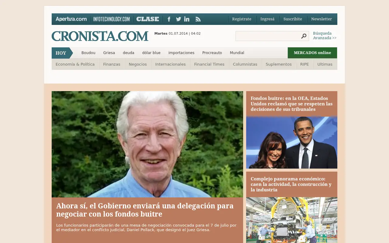 cronista.com in 2014