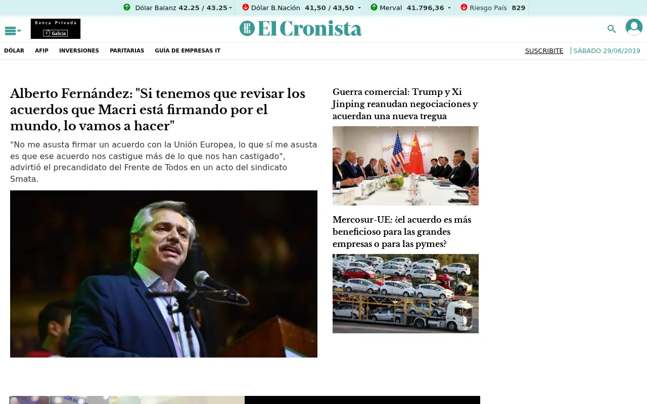 cronista.com in 2019