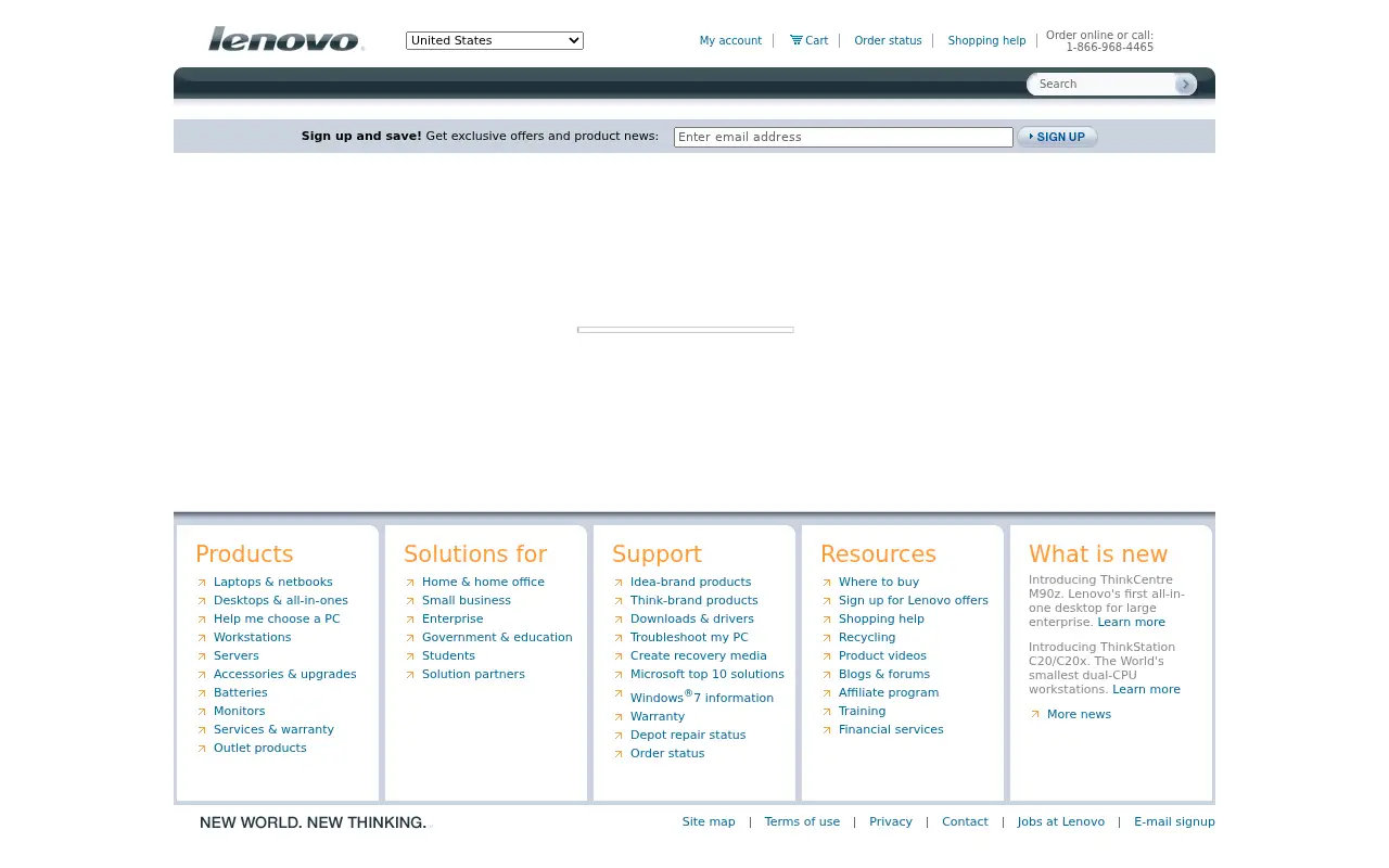 lenovo.com in 2010