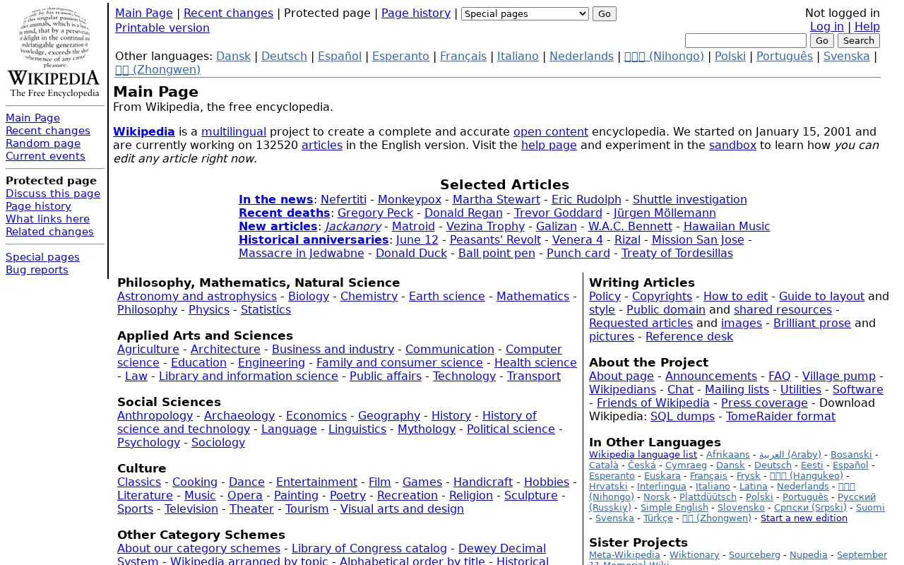 wikipedia.org in 2003