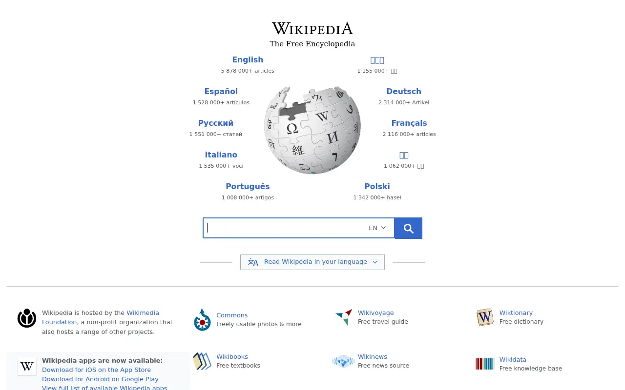 wikipedia.org in 2019