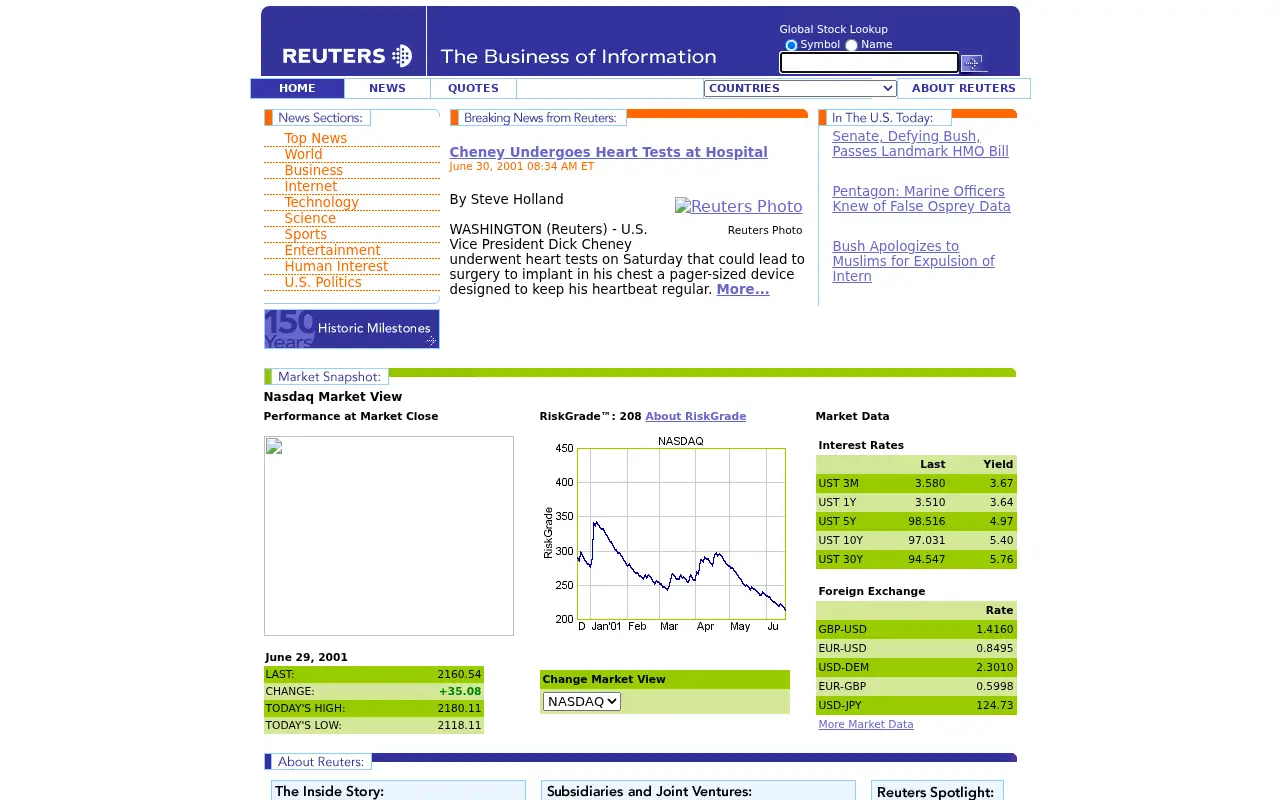 reuters.com on June 30, 2001