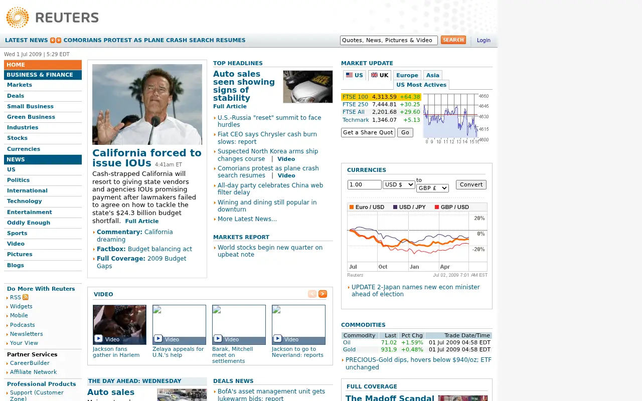 reuters.com in 2009
