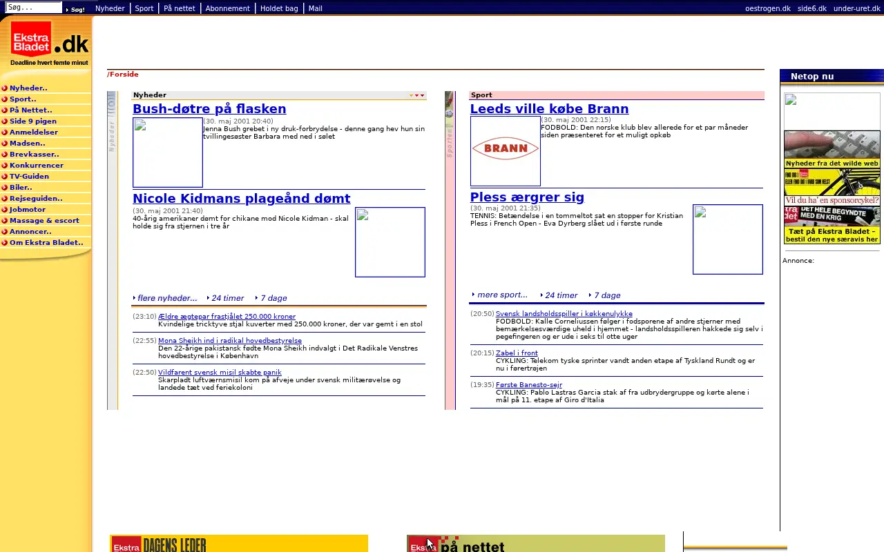 ekstrabladet.dk in 2001