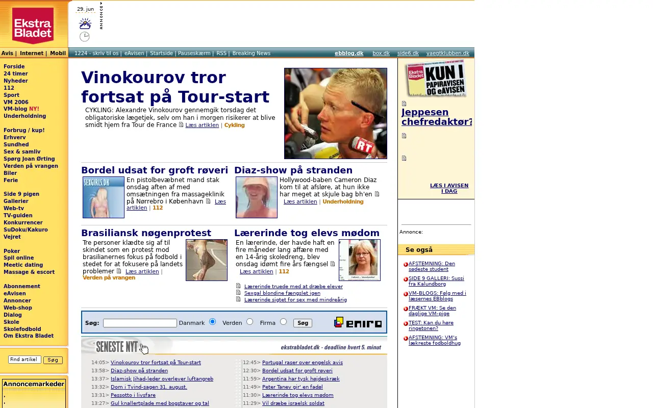 ekstrabladet.dk in 2006