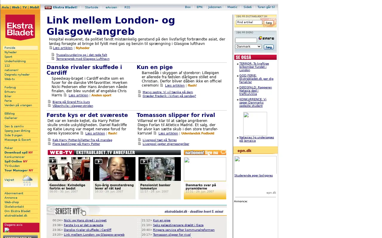 ekstrabladet.dk in 2007