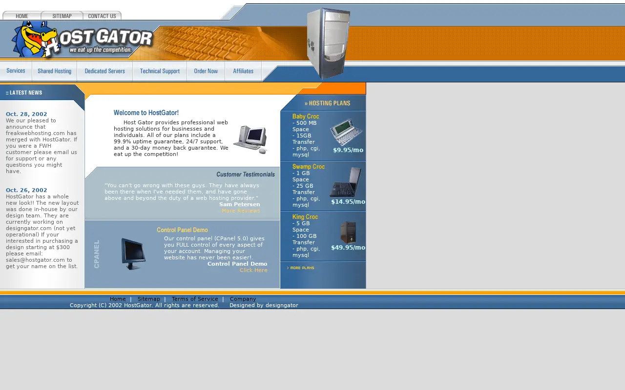 hostgator.com in 2002