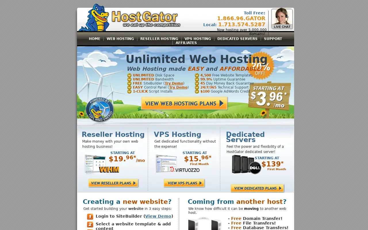 hostgator.com in 2011