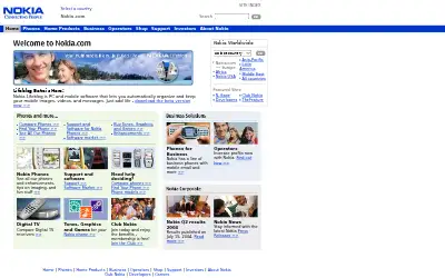nokia.com in 2004