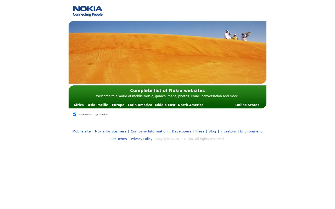 nokia.com in 2011