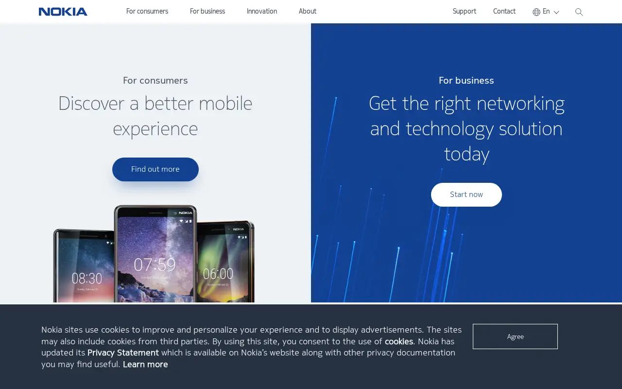 nokia.com in 2018