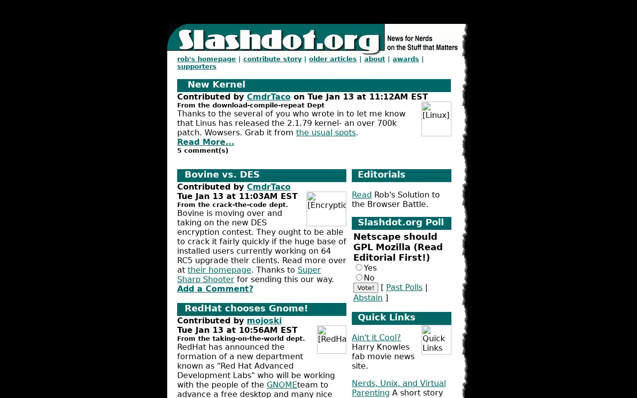 slashdot.org in 1998