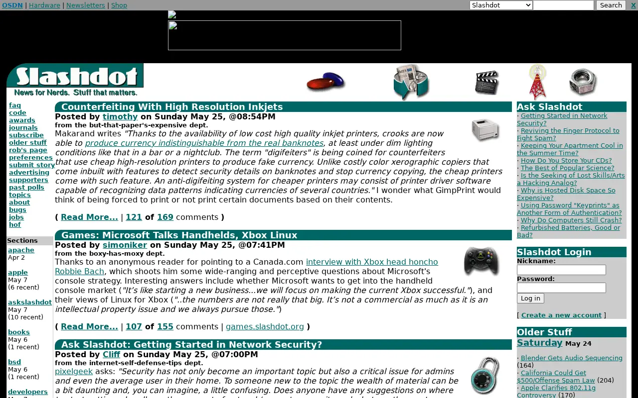 slashdot.org in 2003