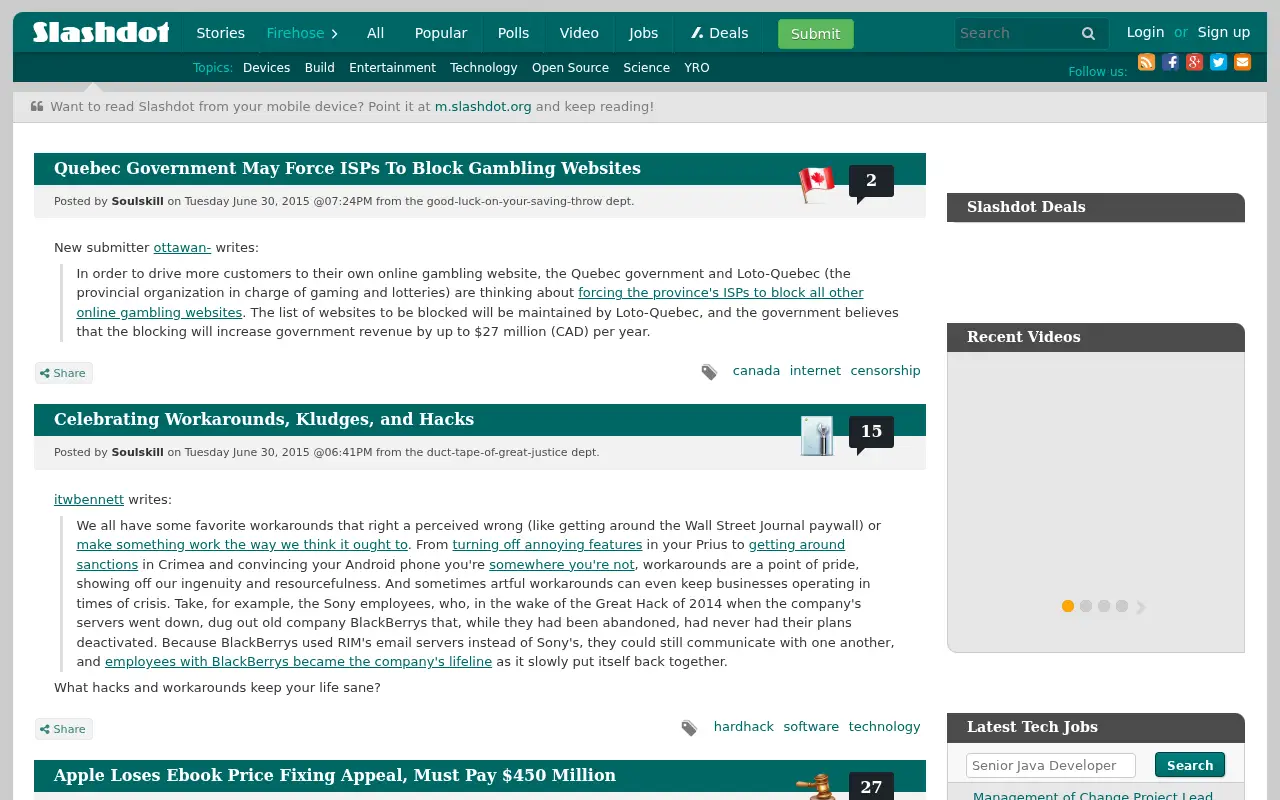 slashdot.org in 2015