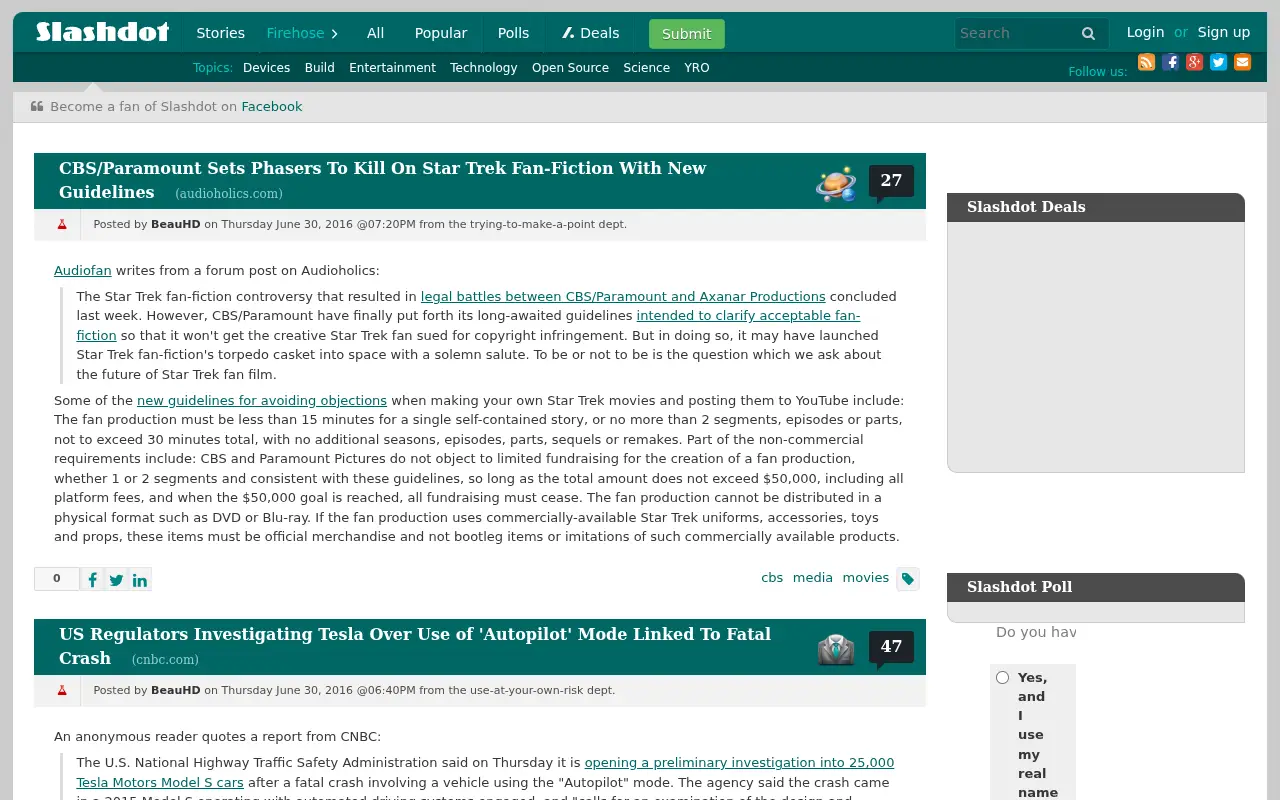 slashdot.org on June 30, 2016