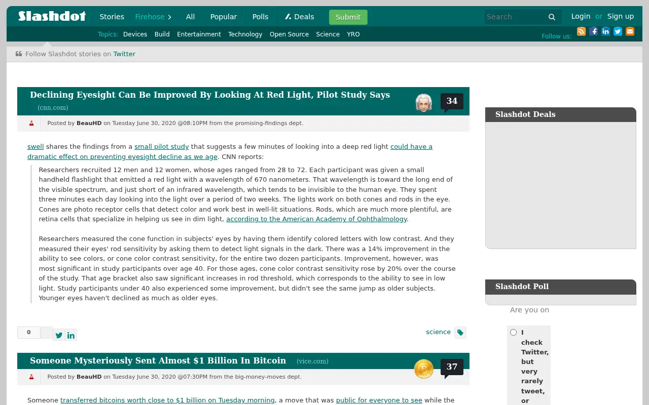 slashdot.org in 2020