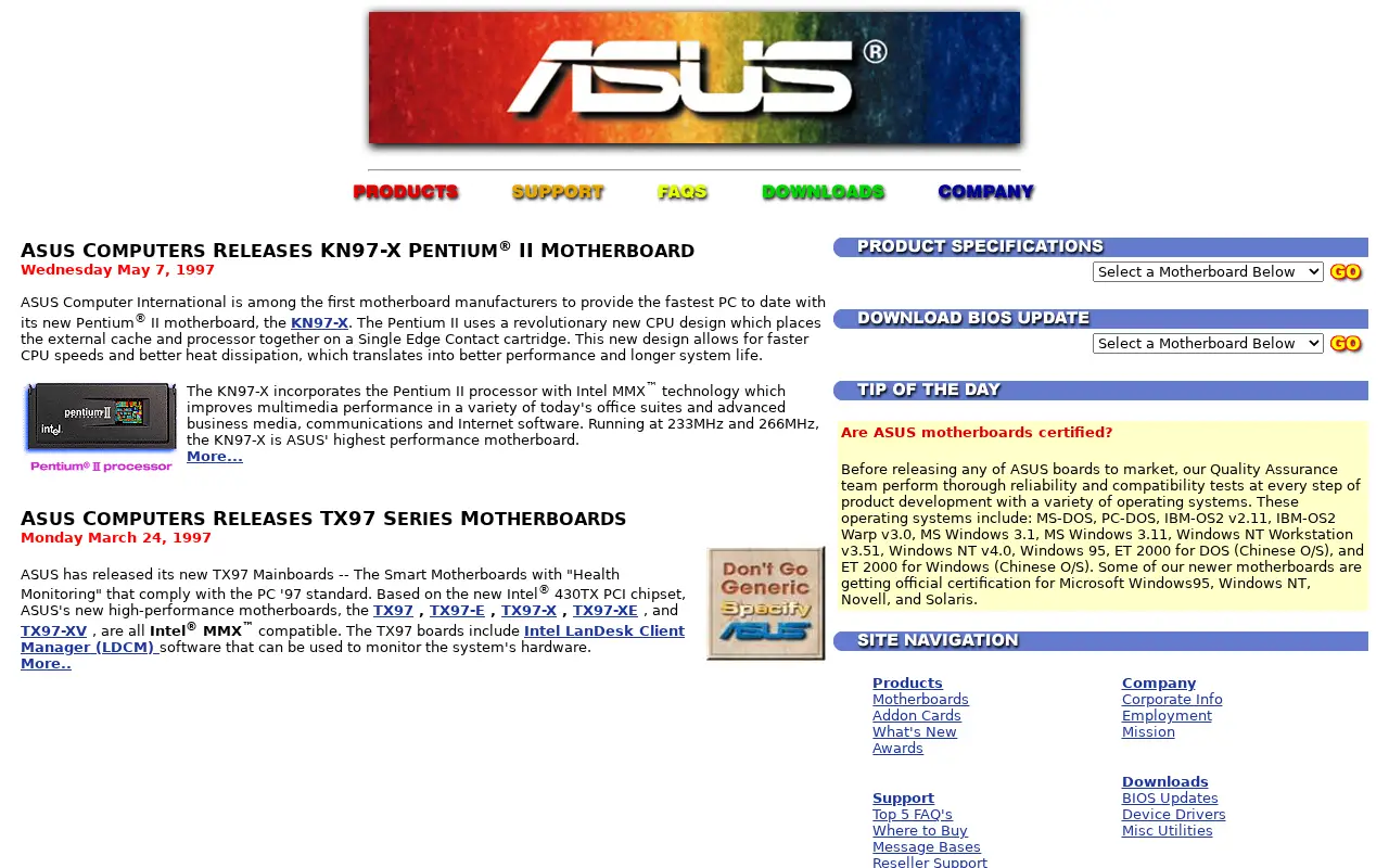 asus.com in 1997