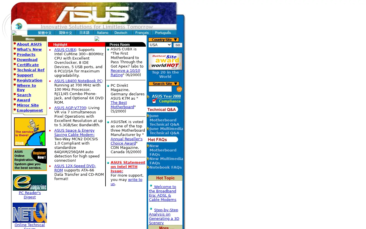asus.com in 2000