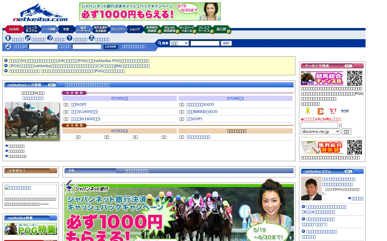 netkeiba.com in 2008