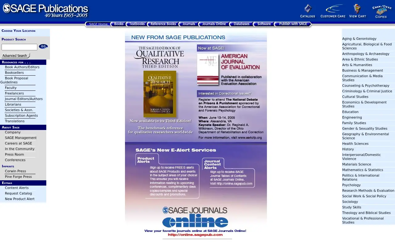 sagepub.com in 2005