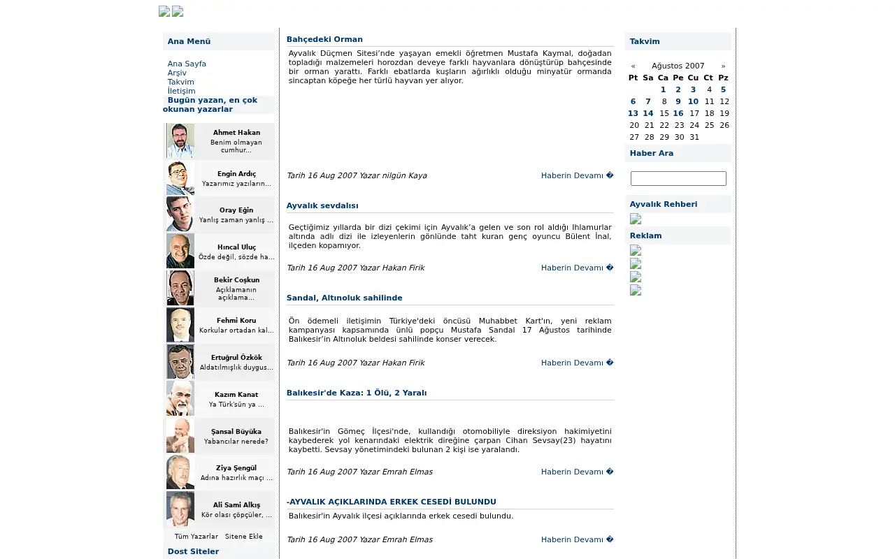 sozcu.com.tr in 2007