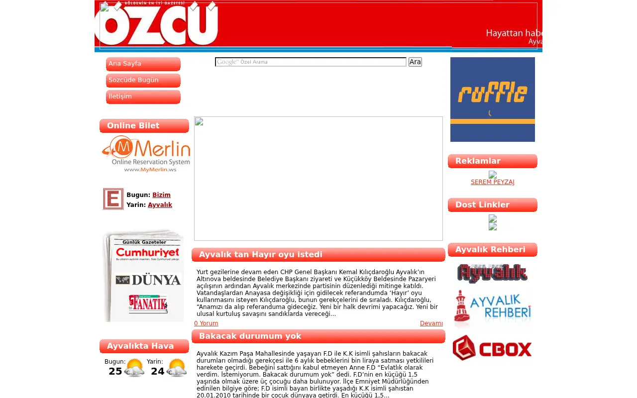 sozcu.com.tr in 2010
