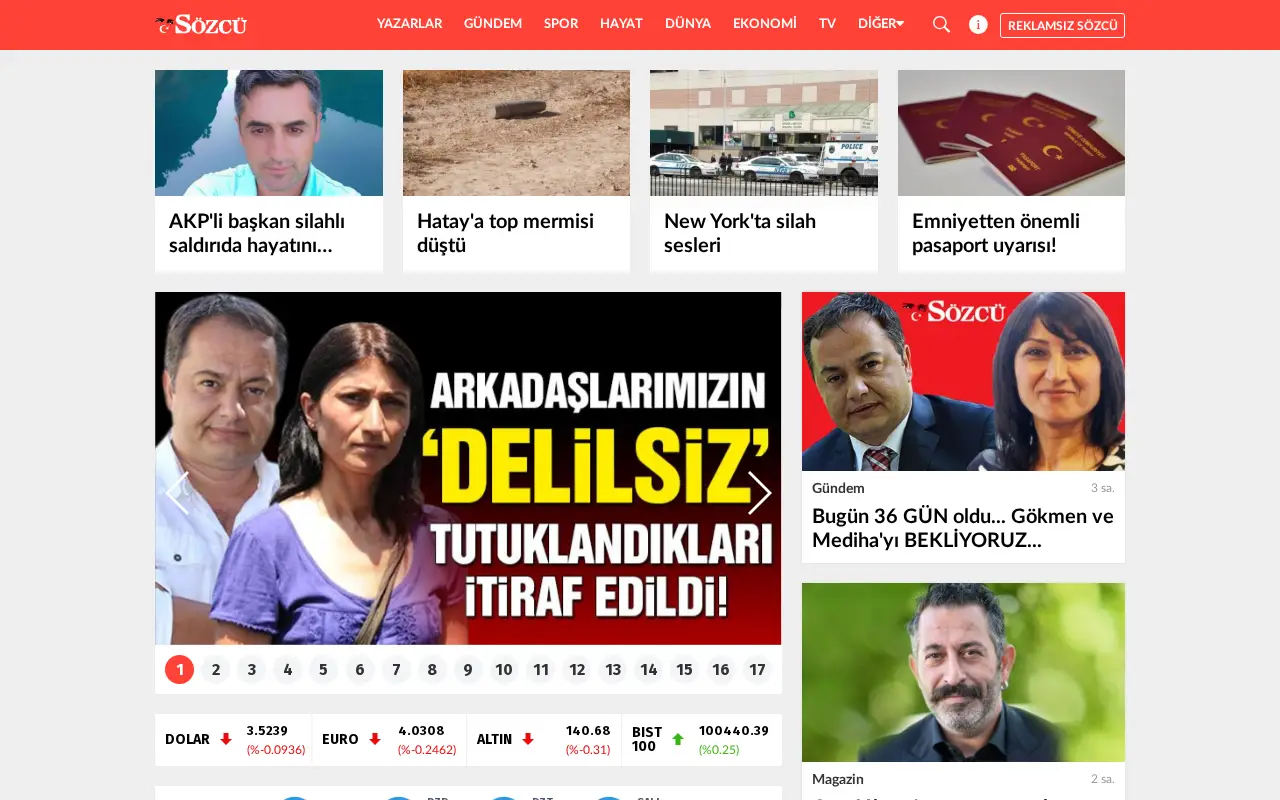 sozcu.com.tr in 2017