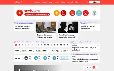 sozcu.com.tr in 2018