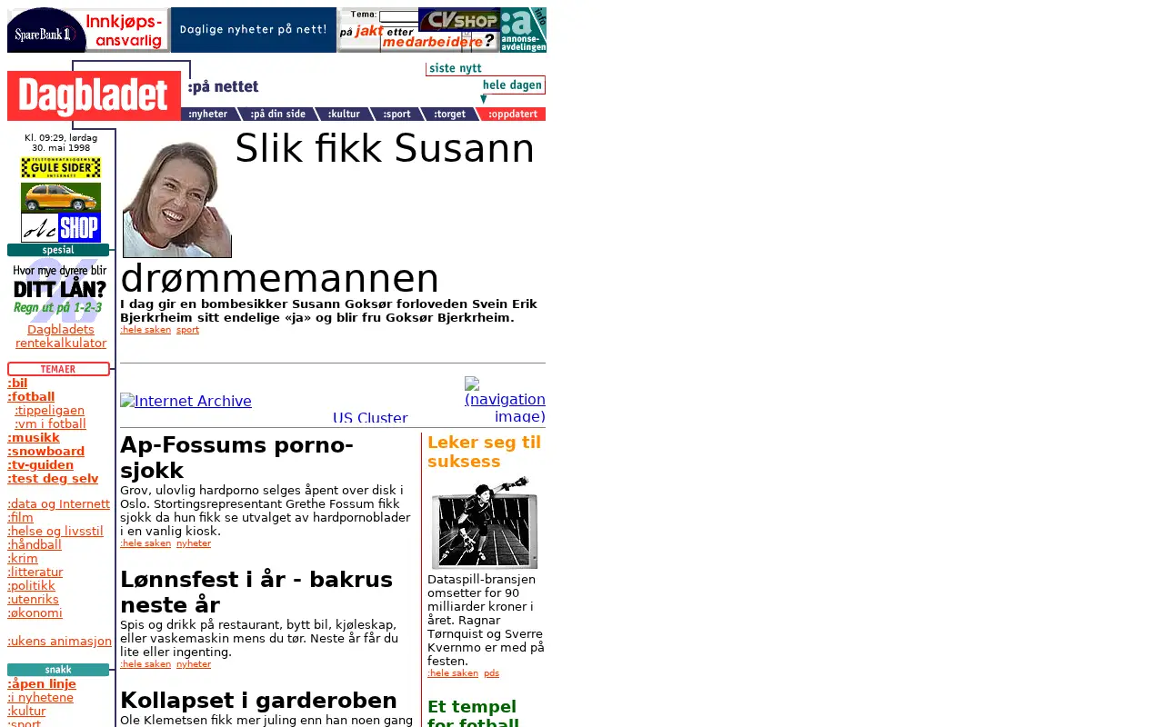 dagbladet.no in 1998